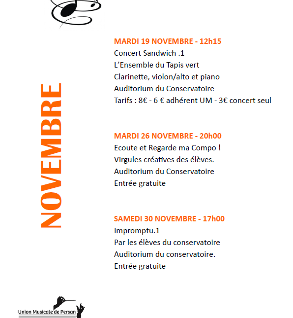 Programmation Novembre 2024